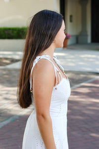 Marcey Cotton Eyelet Midi Dress