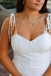 Marcey Cotton Eyelet Midi Dress
