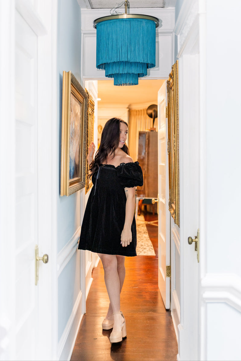 Elise Velvet Holiday Mini Dress