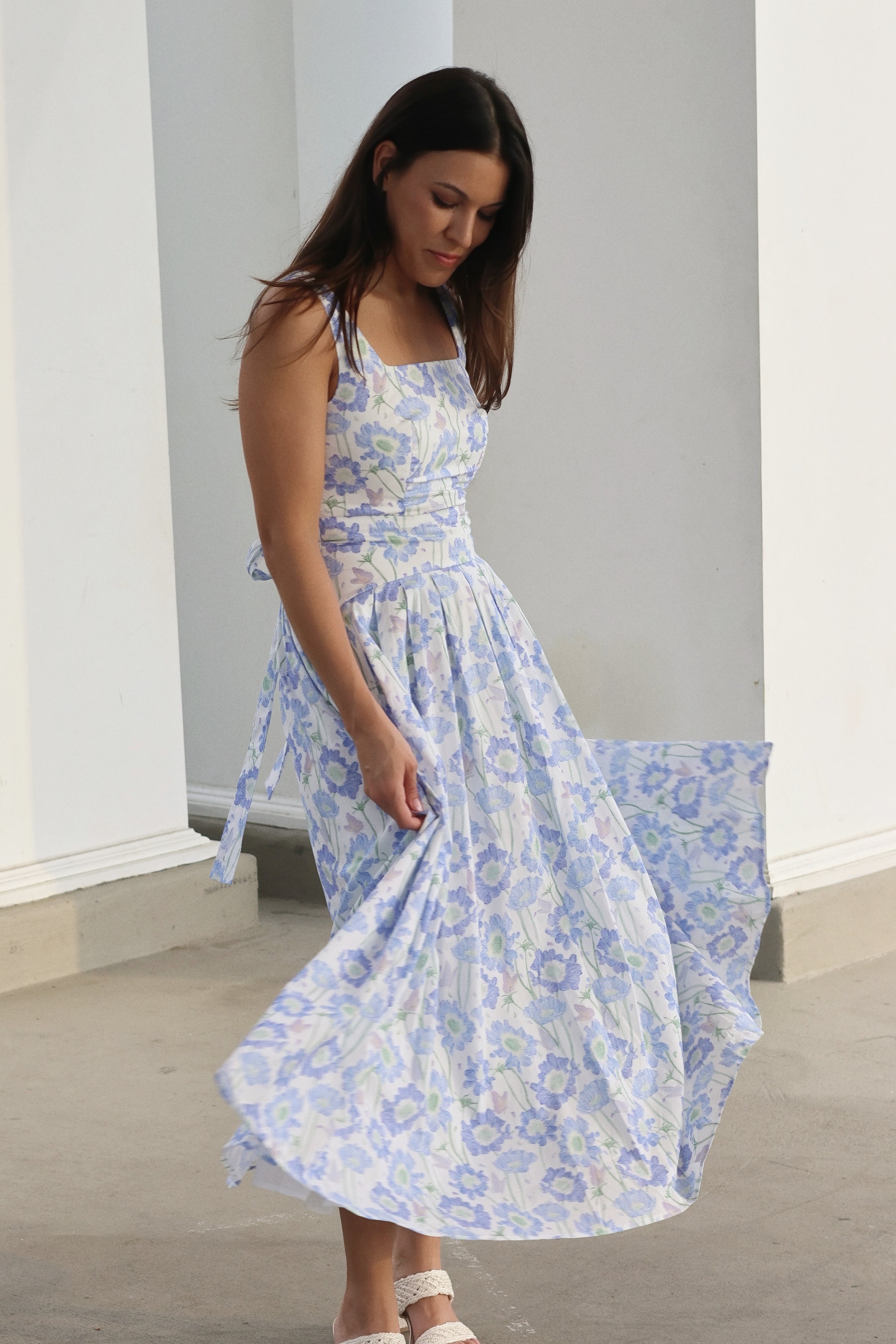 Catherine Cotton Spring Midi Dress