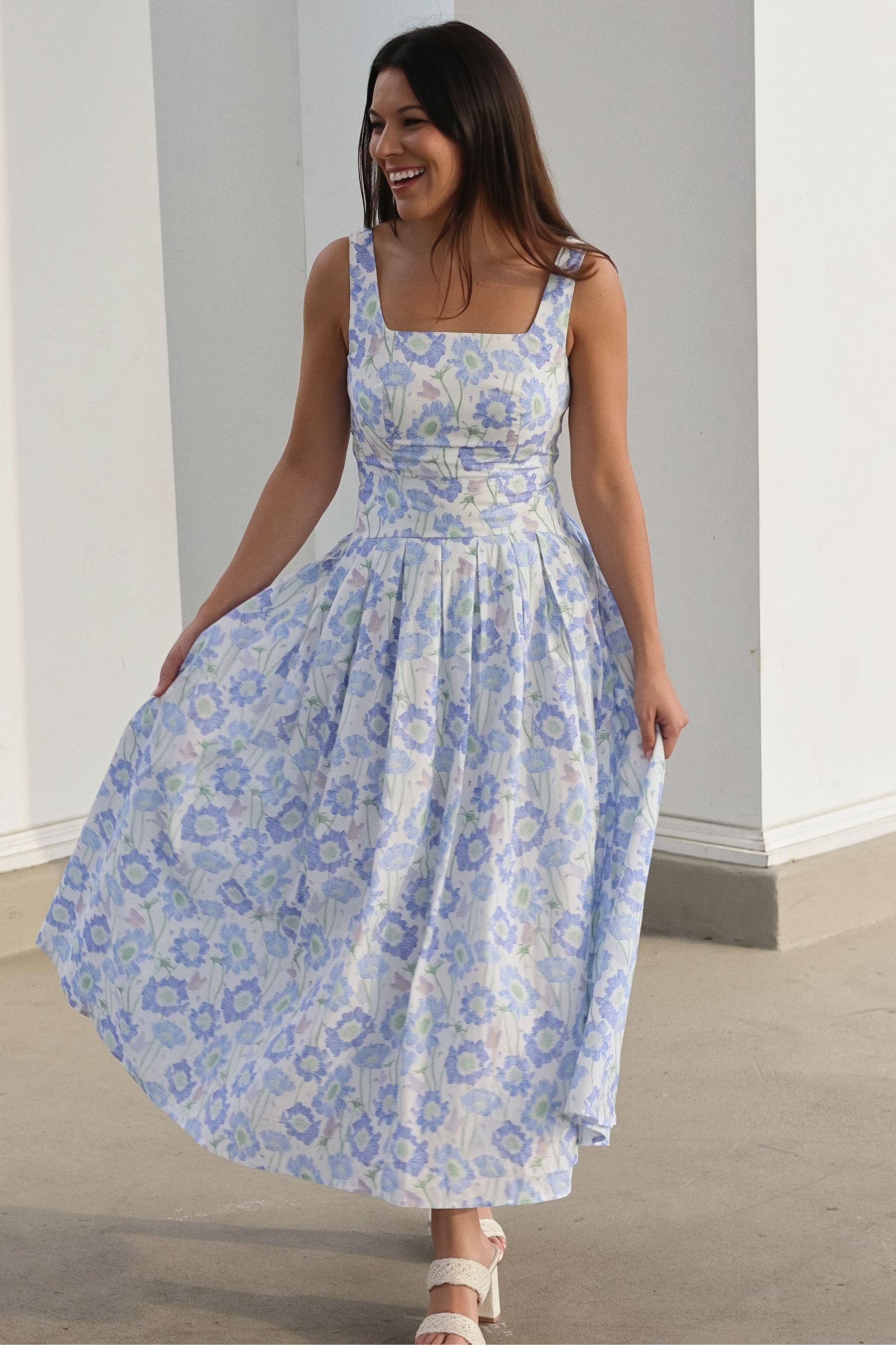 Catherine Cotton Spring Midi Dress