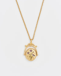 Vintage Initial Gold Spinner Necklace