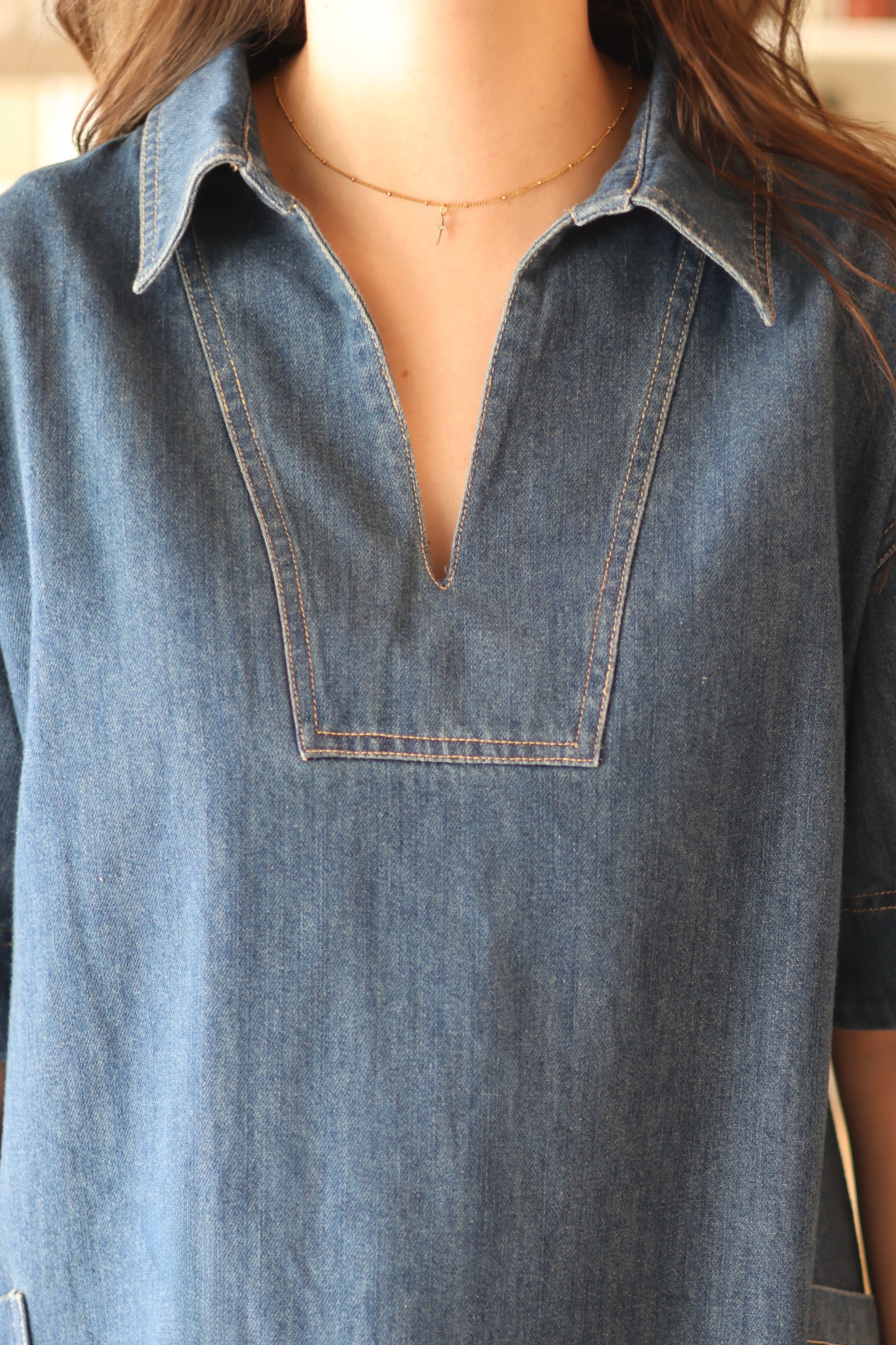 Kristen Denim Mini Dress
