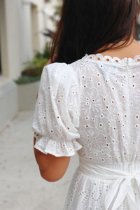 Delphine Cotton Eyelet Maxi Dress