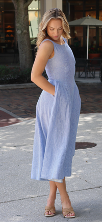 Alina Linen Midi Dress
