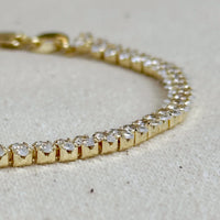 18k Gold Filled 4mm Marquise Tennis Bracelet