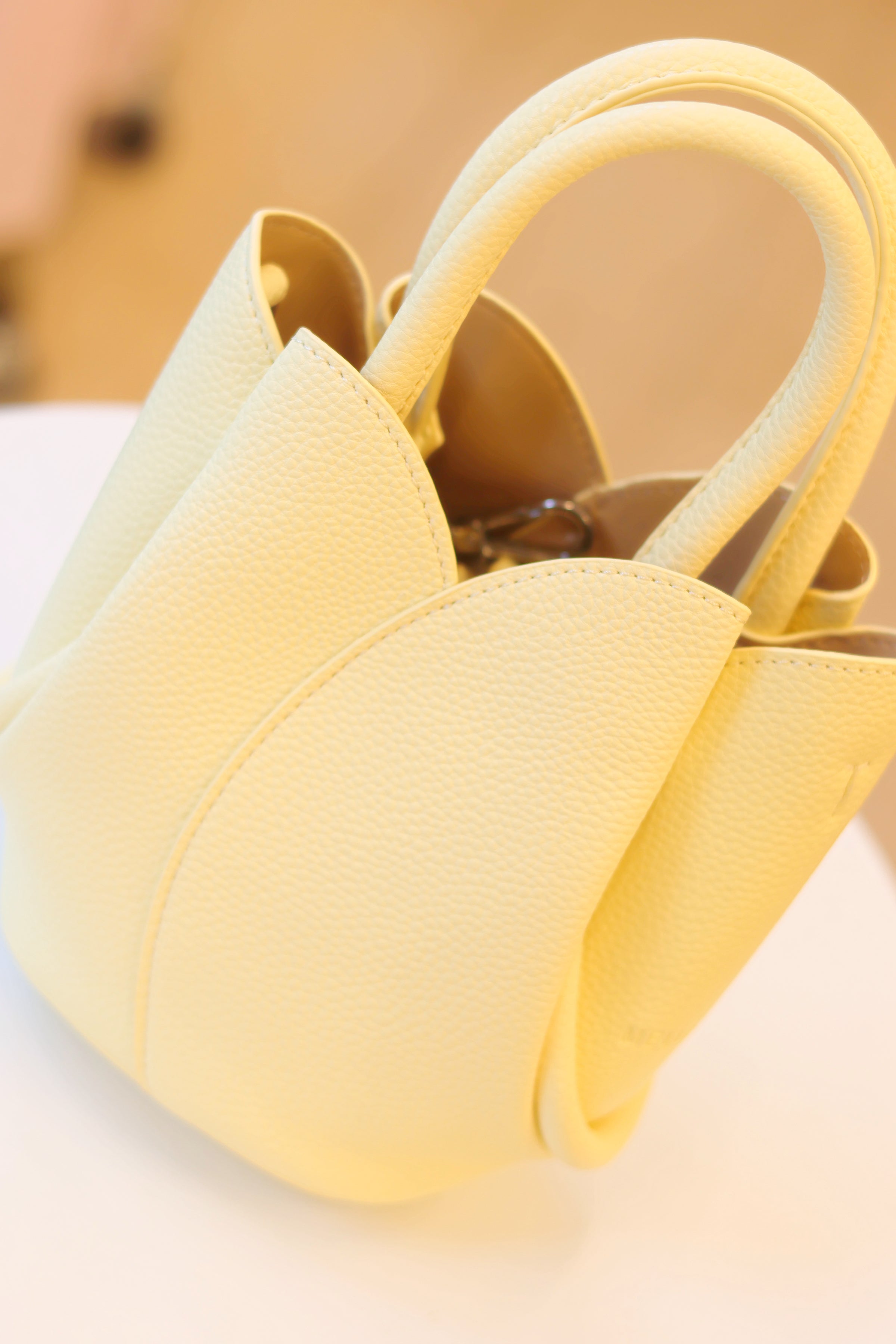 Tulip Yellow Vegan Leather Bag
