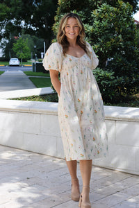 Poppy Smocked Midi Dress