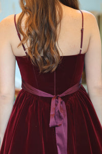 Rosette Velvet Holiday Mini Dress