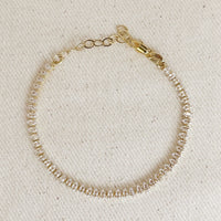 18k Gold Filled 4mm Marquise Tennis Bracelet