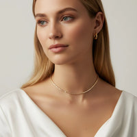 18k Gold Filled 1.5mm Baguette Tennis Necklace