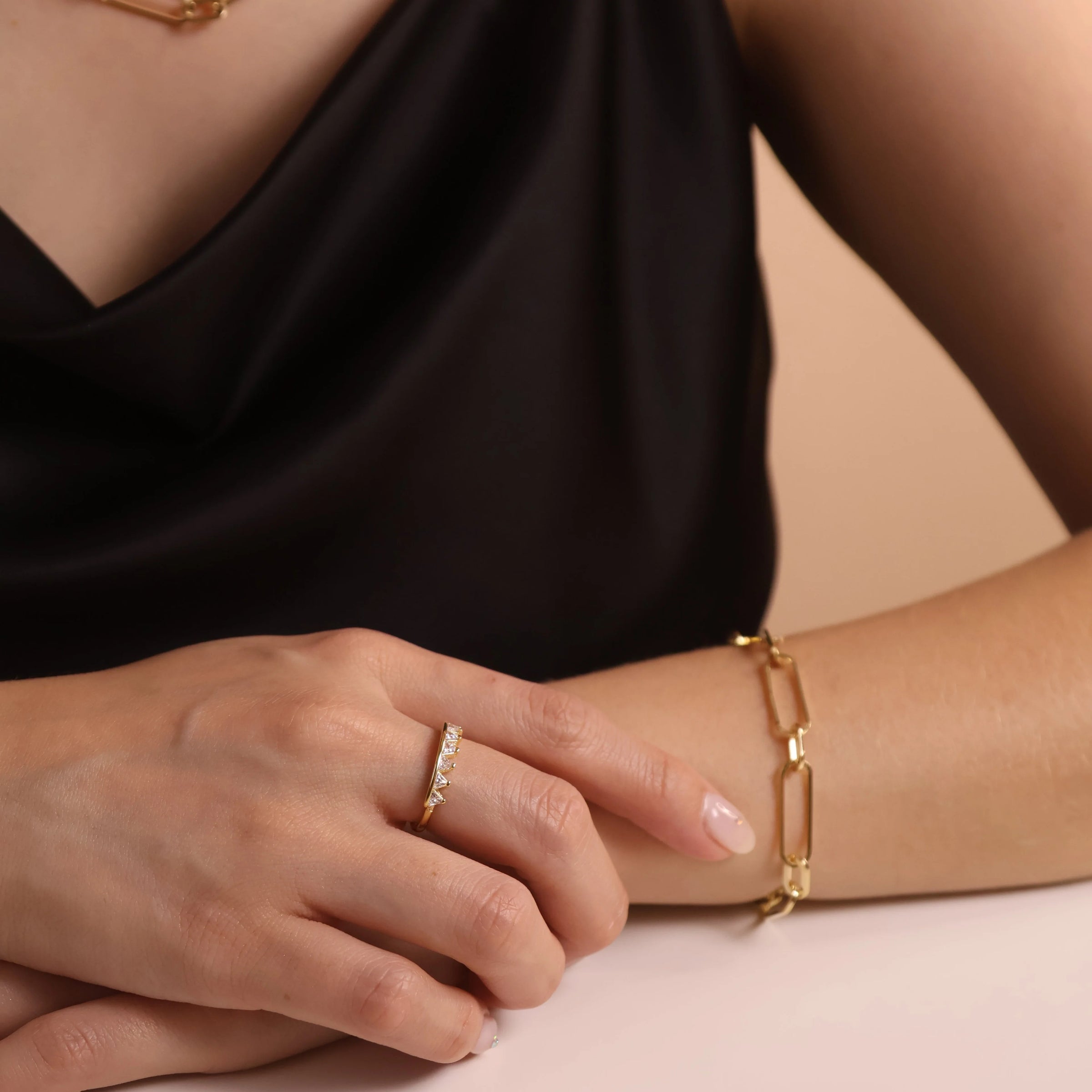 18k Gold Filled Crown Ring