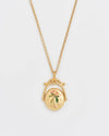 Vintage Initial Gold Spinner Necklace