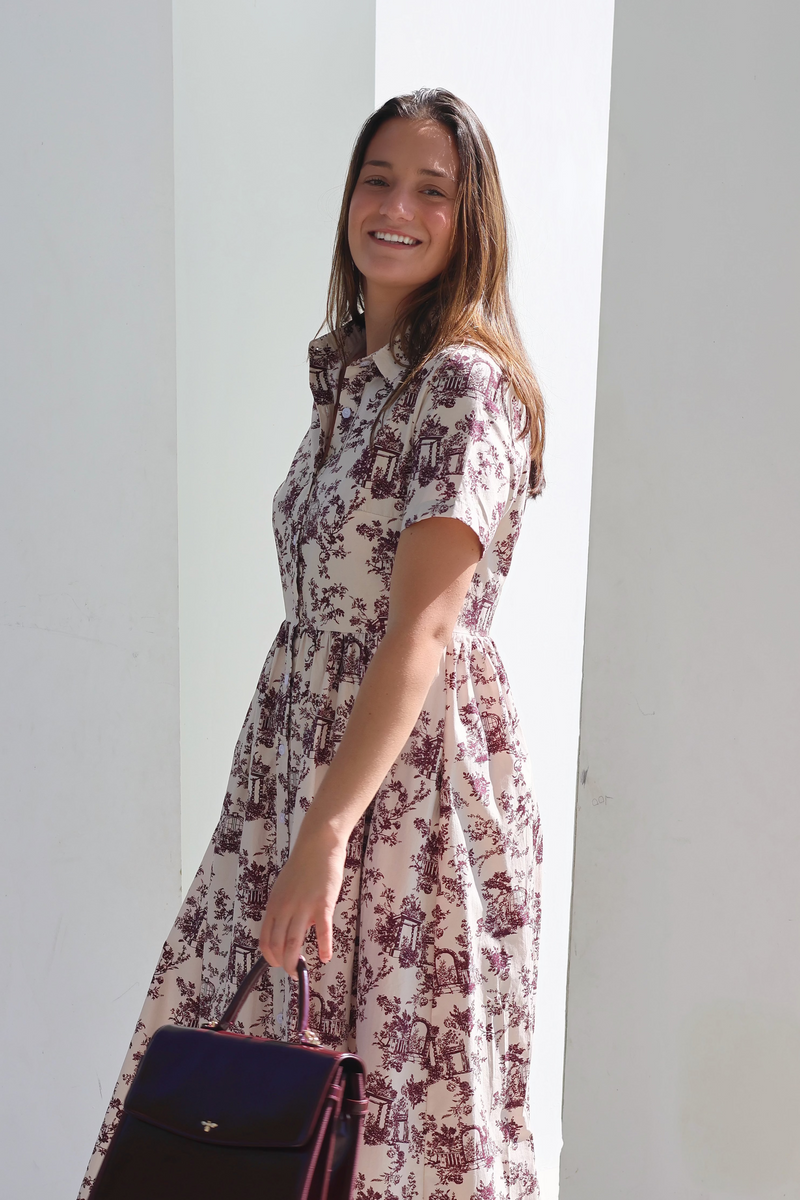 leanne midi dress Leanne shirred gingham organic cotton-voile midi dress - midnight blue