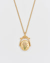 Vintage Initial Gold Spinner Necklace