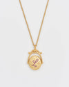 Vintage Initial Gold Spinner Necklace