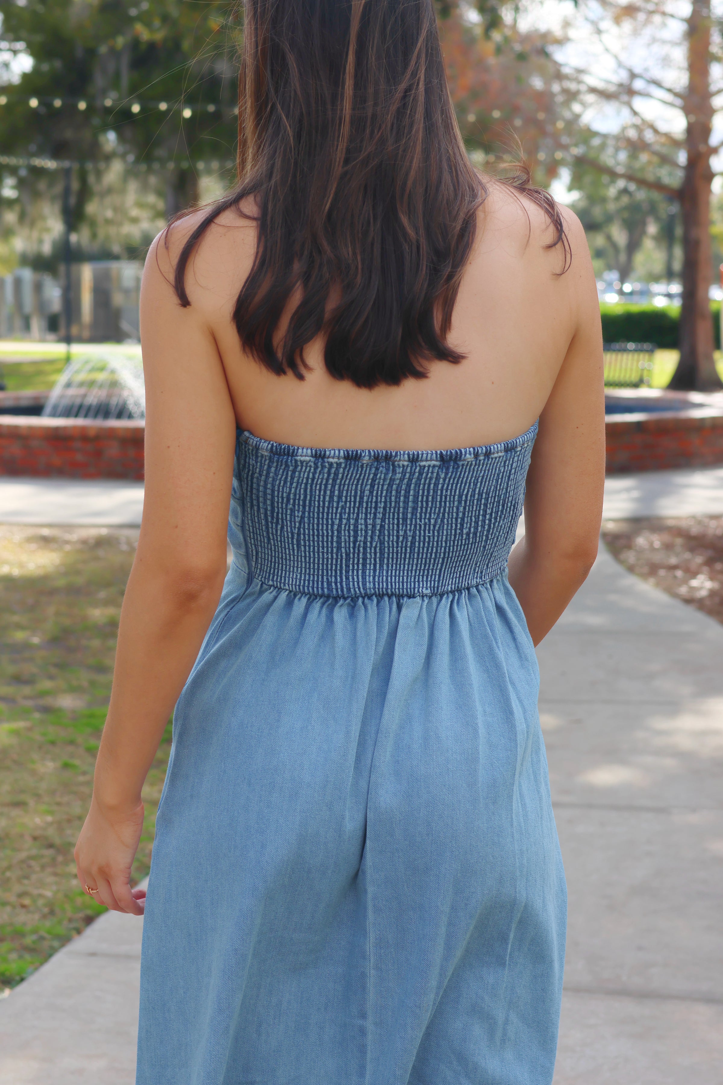 Mariana Denim Maxi Dress