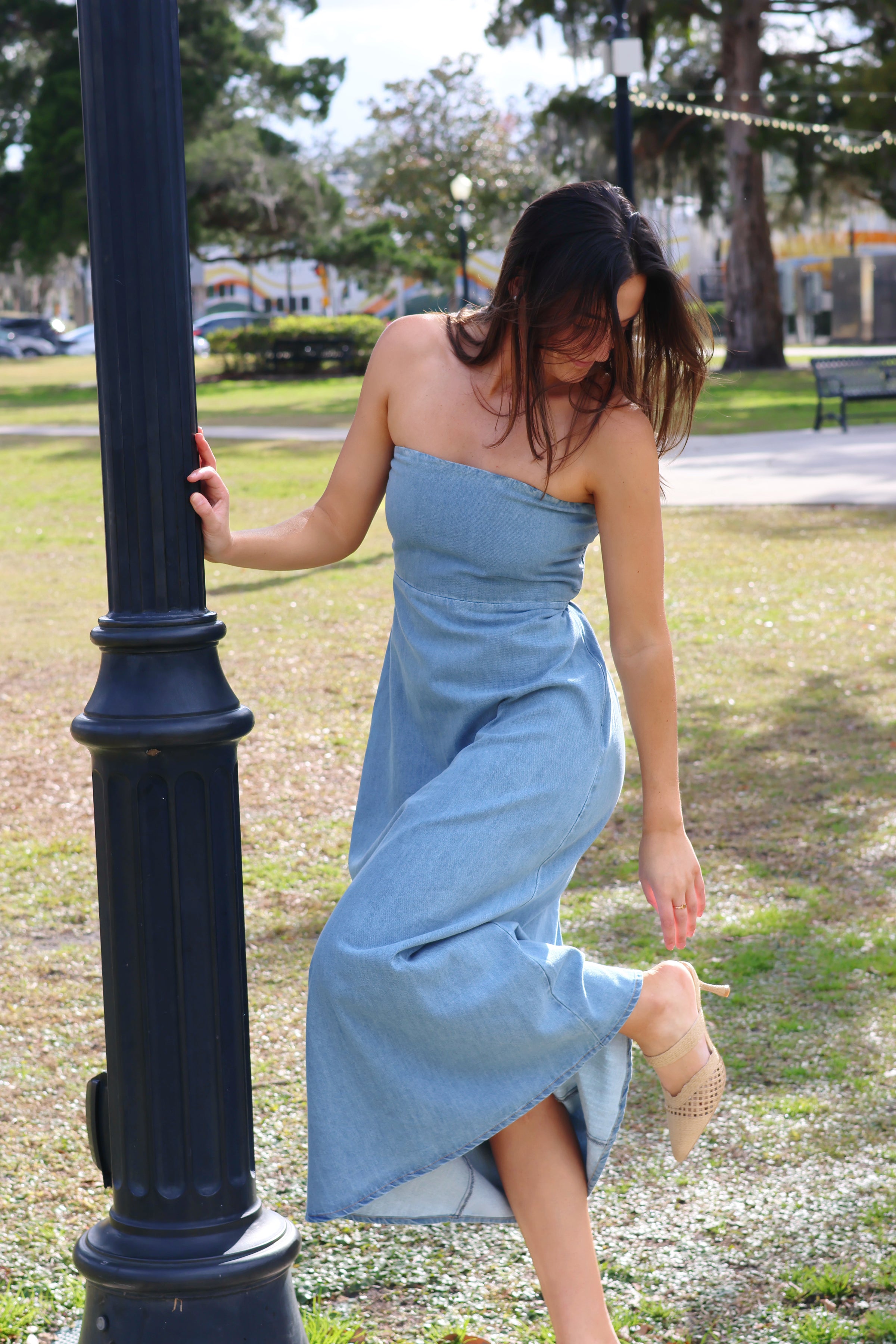 Mariana Denim Maxi Dress