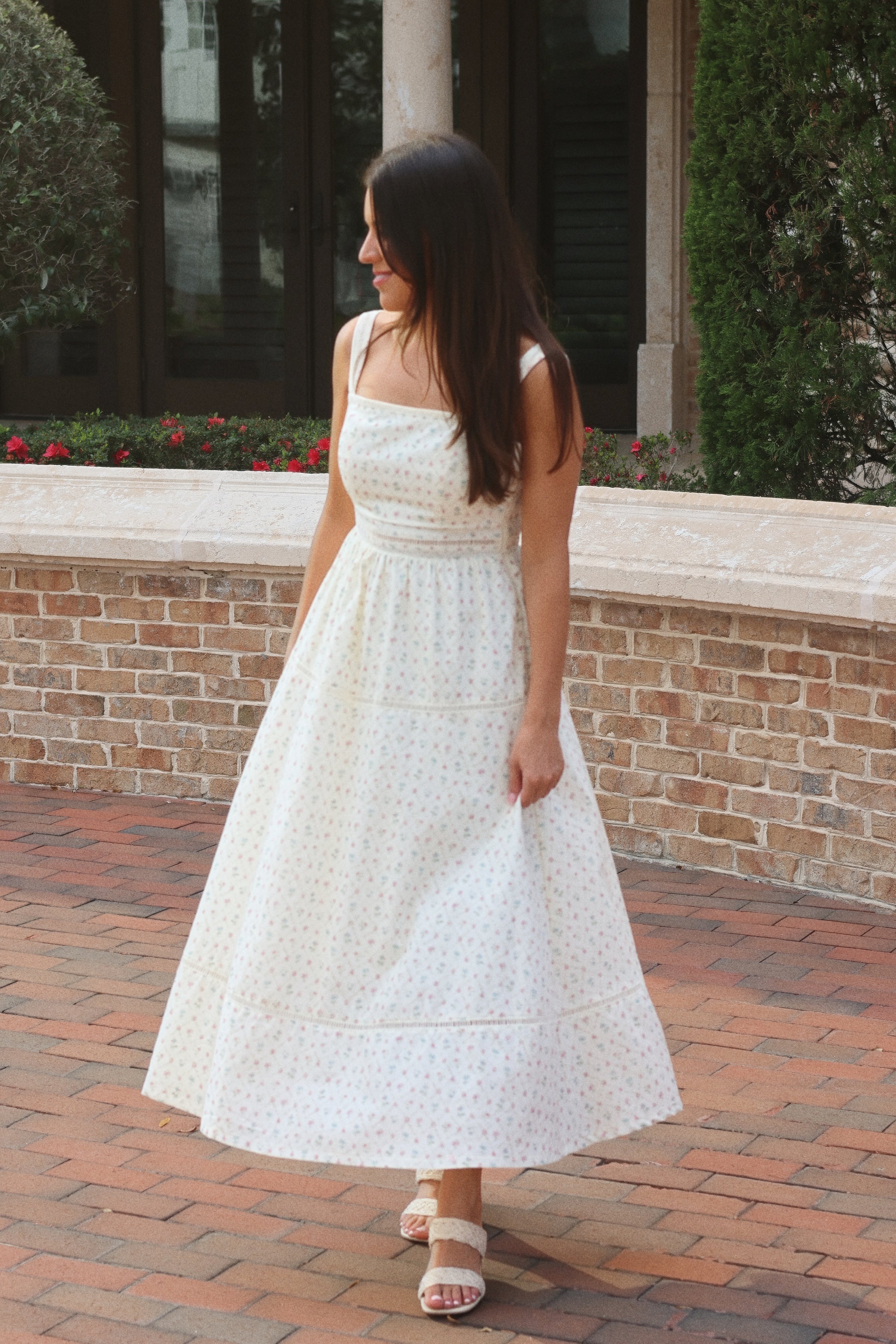 Maribelle Cotton Spring Midi Dress