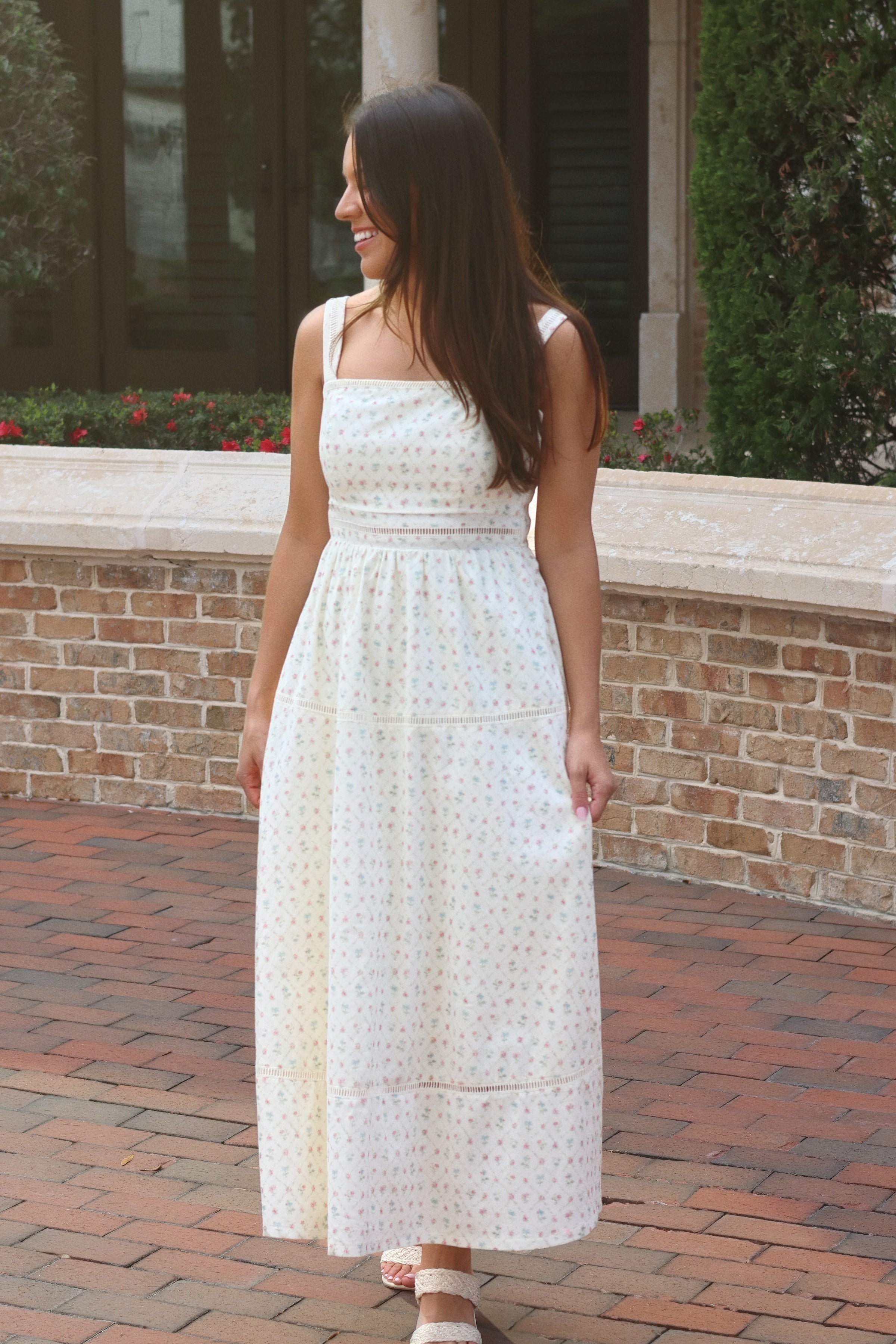Maribelle Cotton Spring Midi Dress