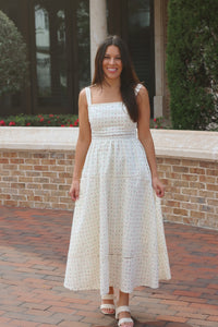 Maribelle Cotton Spring Midi Dress