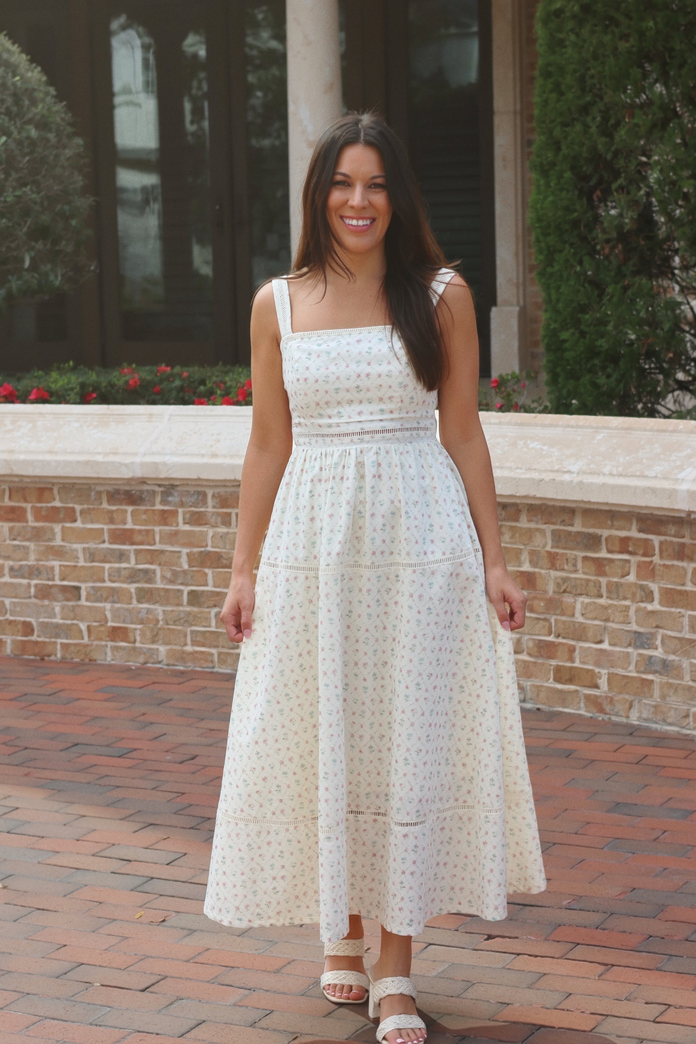 Maribelle Cotton Spring Midi Dress