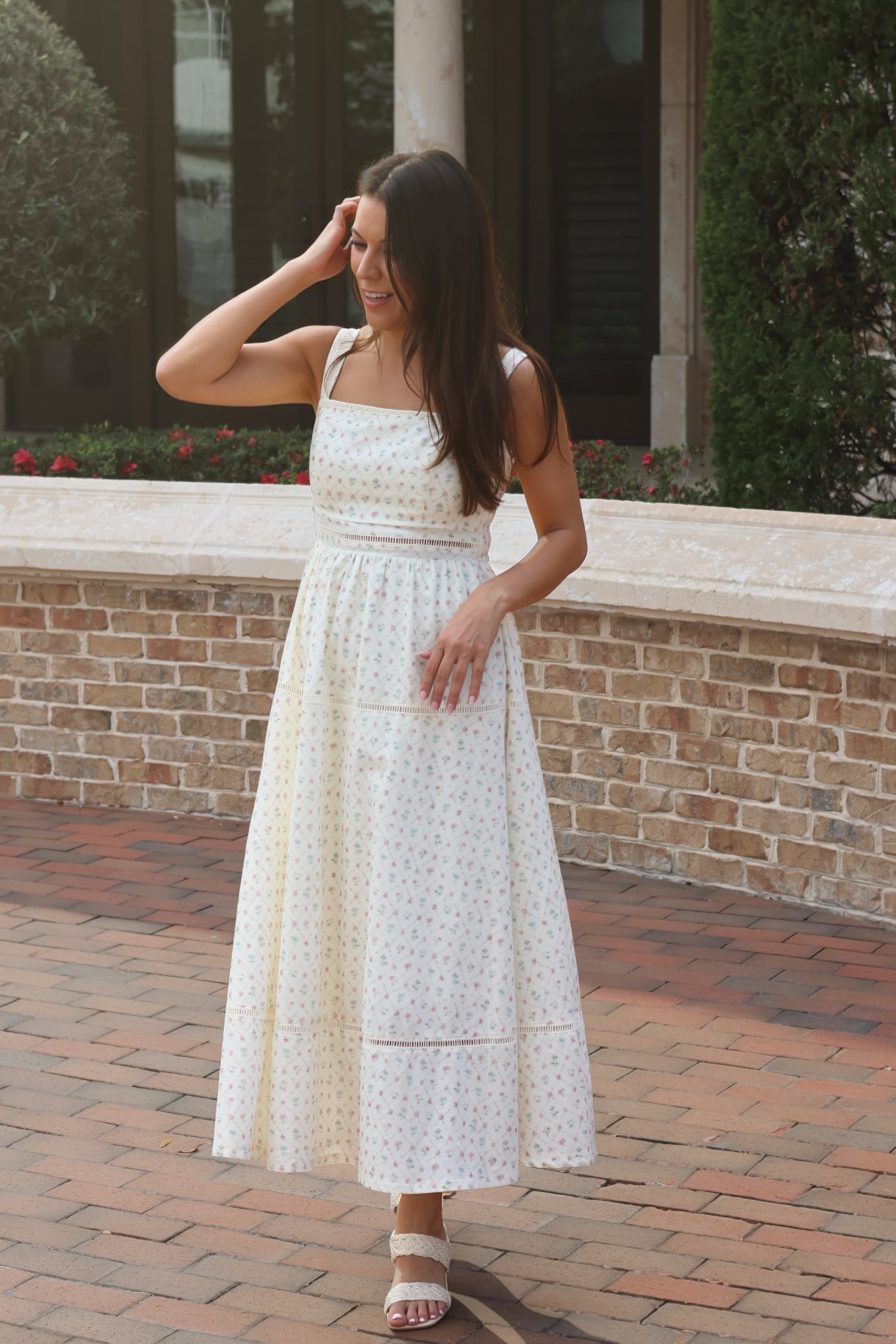 Maribelle Cotton Spring Midi Dress