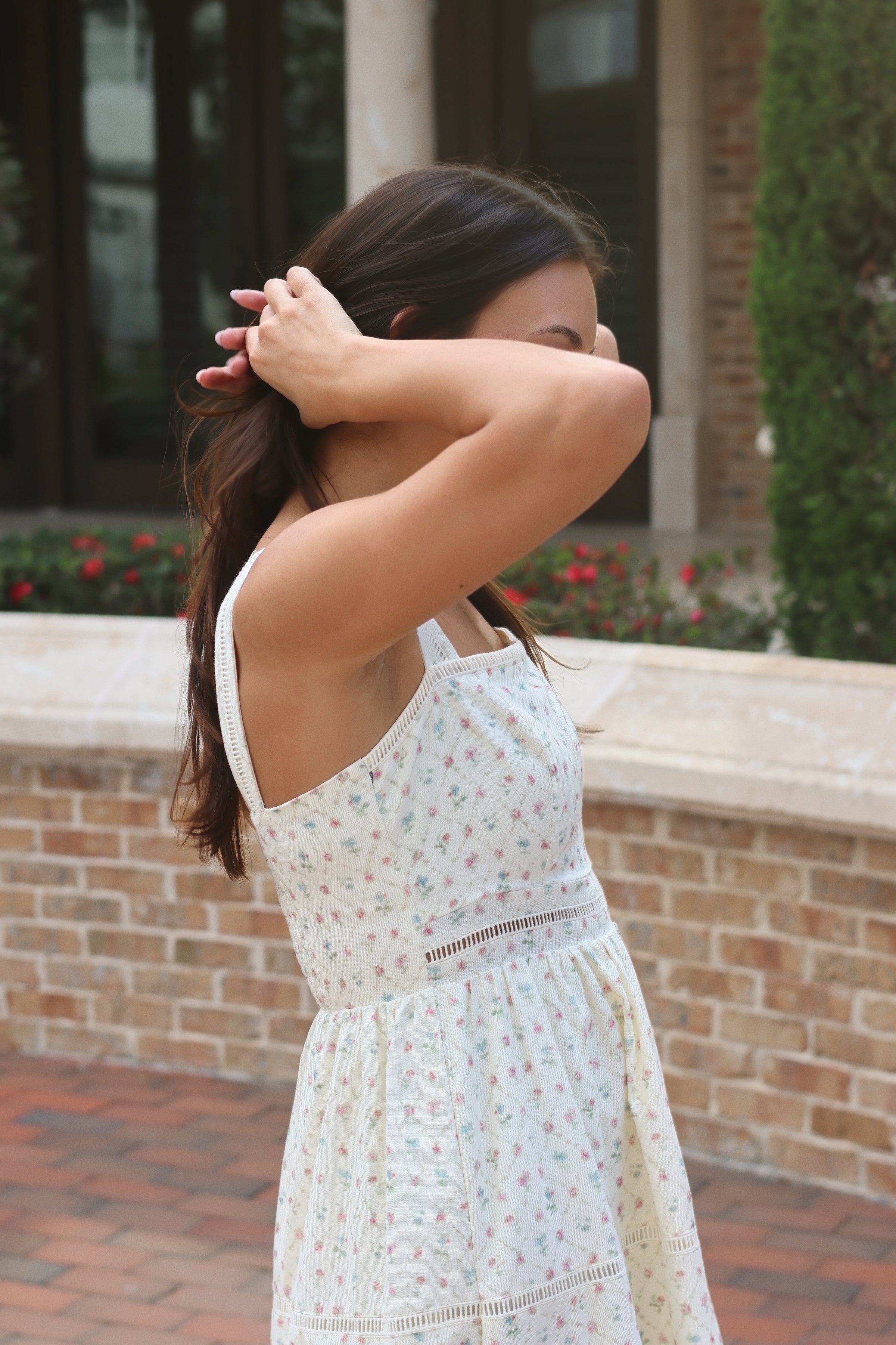 Maribelle Cotton Spring Midi Dress