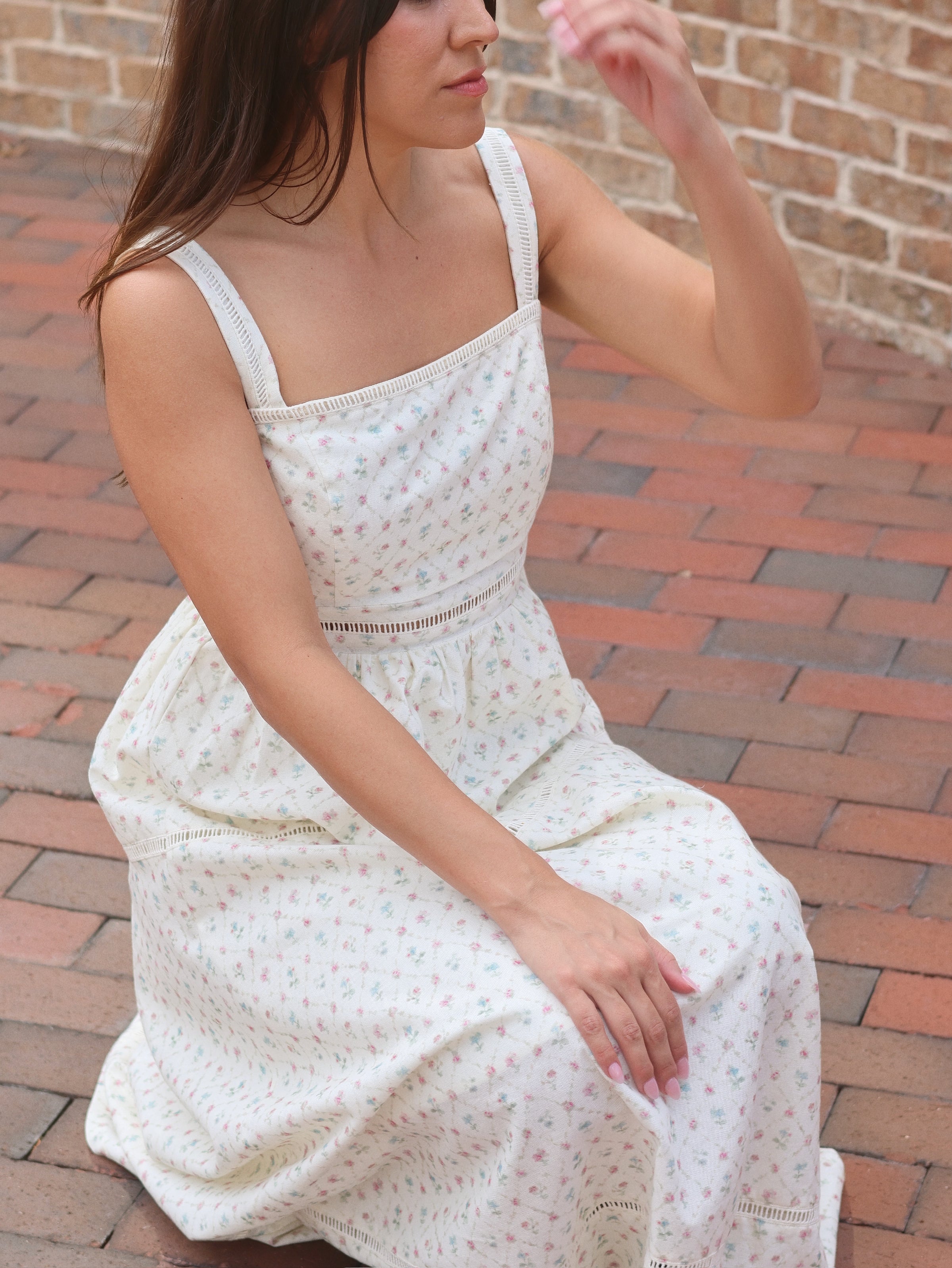 Maribelle Cotton Spring Midi Dress