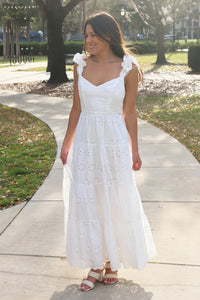 Seraphine Cotton Eyelet Maxi Dress