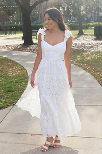 Seraphine Cotton Eyelet Maxi Dress