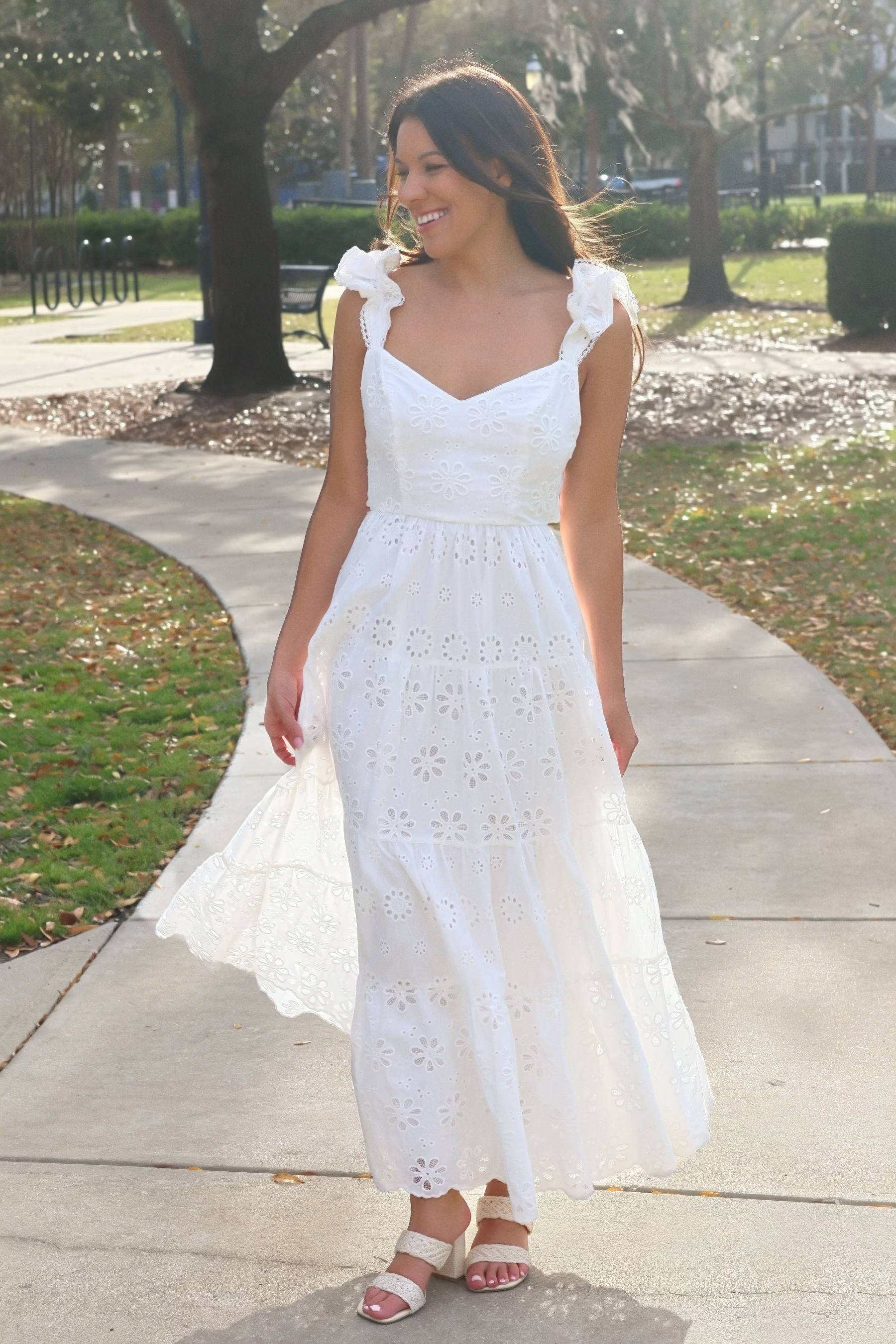 Seraphine Cotton Eyelet Maxi Dress