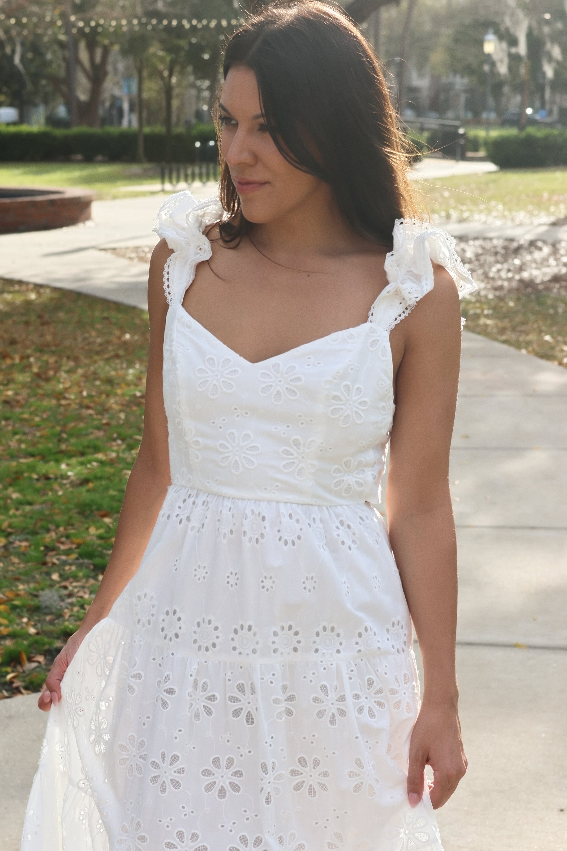 Seraphine Cotton Eyelet Maxi Dress