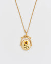 Vintage Initial Gold Spinner Necklace