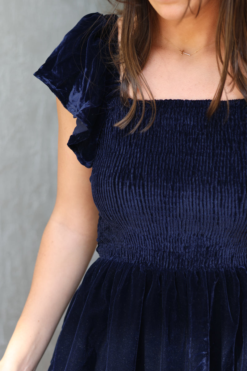 Anne Velvet Holiday Dress