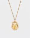Vintage Initial Gold Spinner Necklace