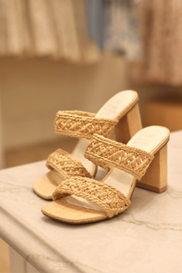 The Barbara Woven Double Band Heel