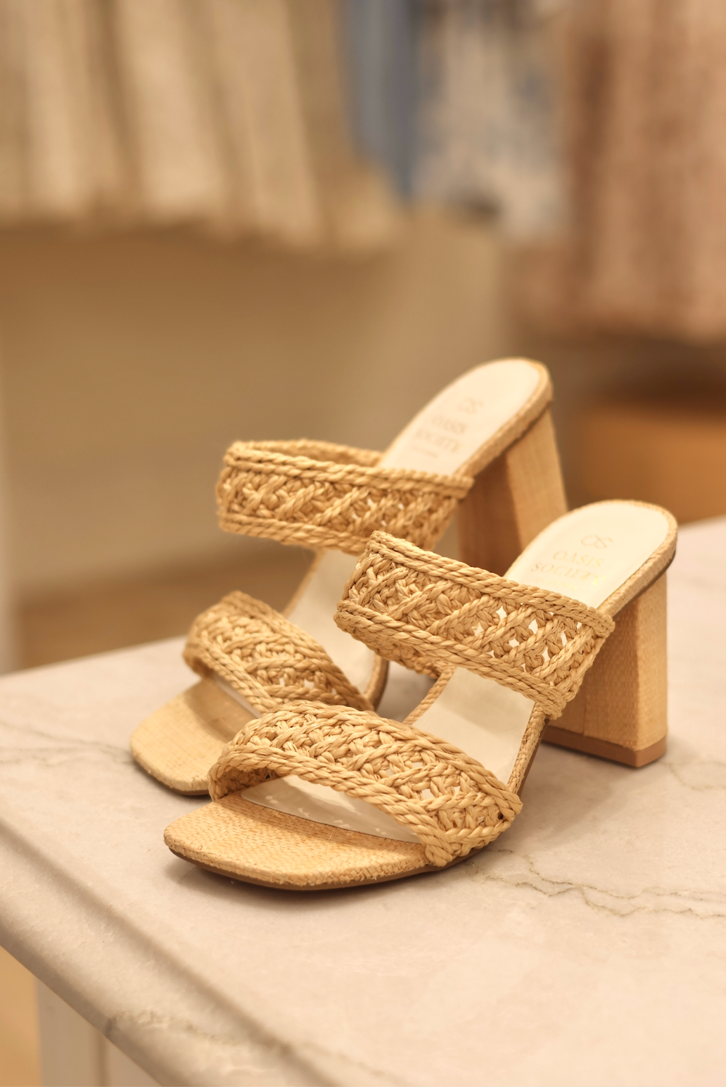 The Barbara Woven Double Band Heel