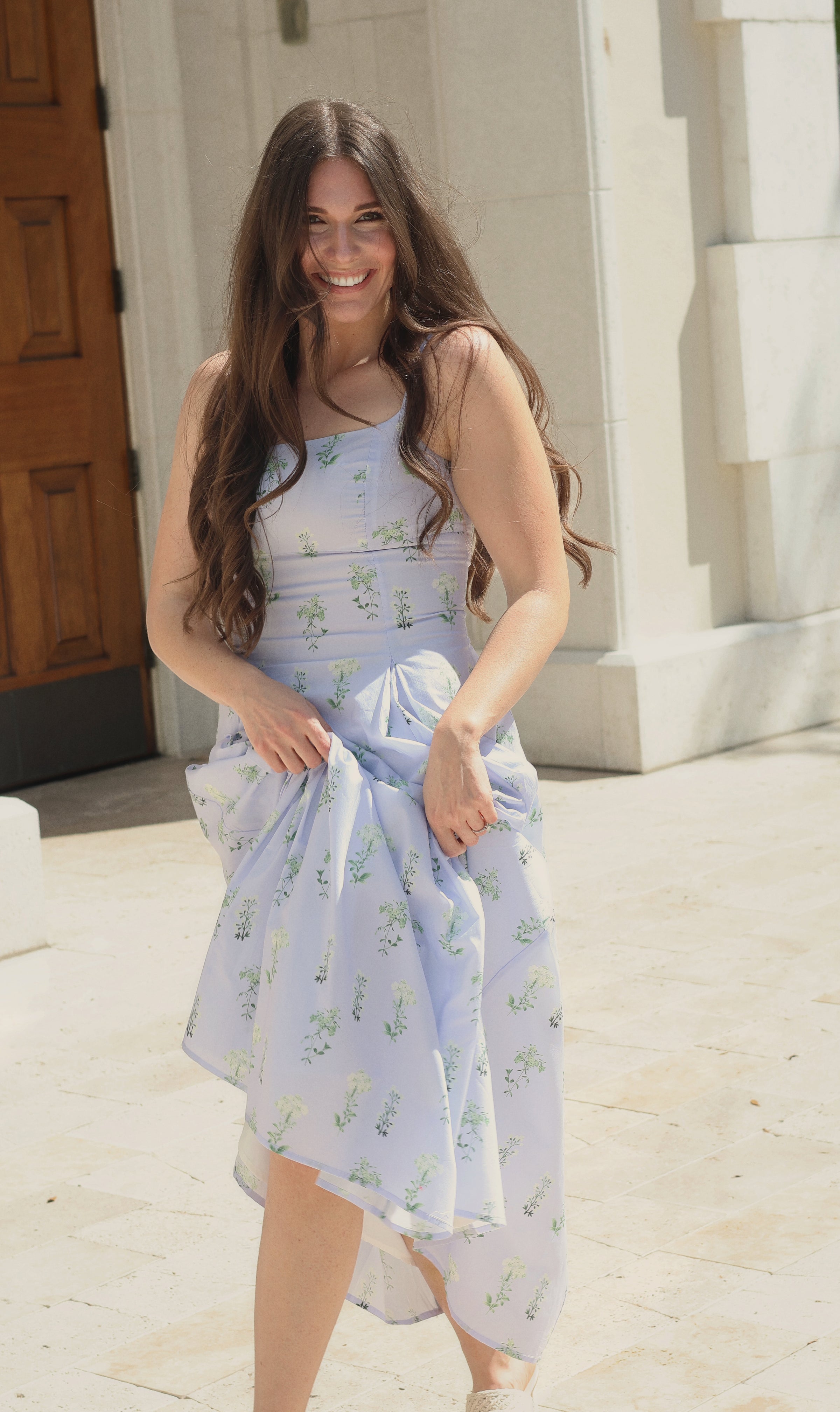 Violette Cotton Spring Midi Dress