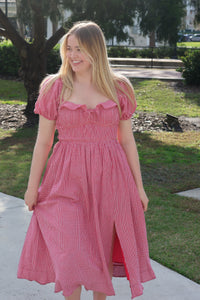 Winnie Gingham Midi Dress