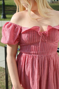 Winnie Gingham Midi Dress