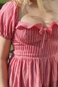 Winnie Gingham Midi Dress