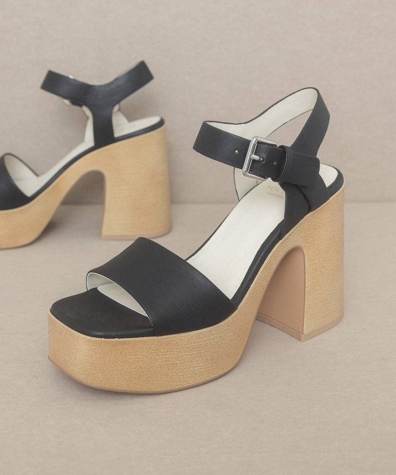 The Sadie Black | Chunky Platform Heel