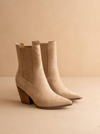 The Lydia Suede Pointed Toe Bootie