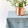 Blue Fleur Embroidered Tablecloth