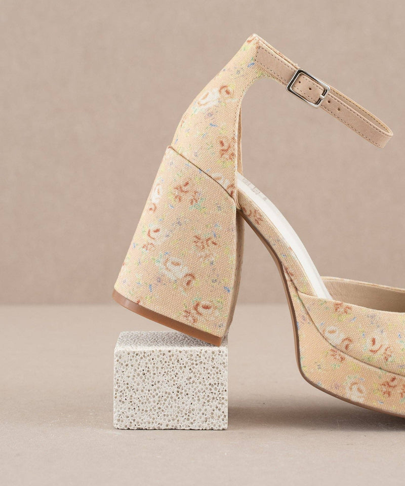 The Oslo Floral | Chunky Platform Mary Janes