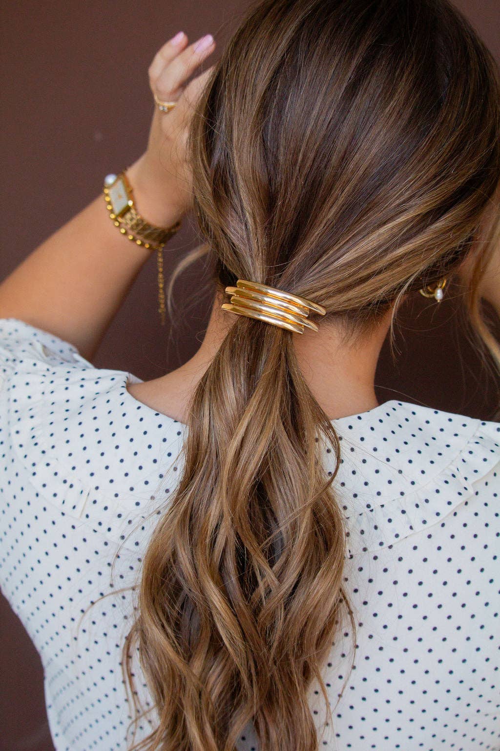 Minimal Gold Ponytail Cuff