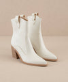 The Tara White | Two Paneled Western Boot