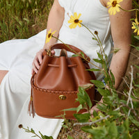 Janae Bone Recycled Vegan Leather Top Handle Bag