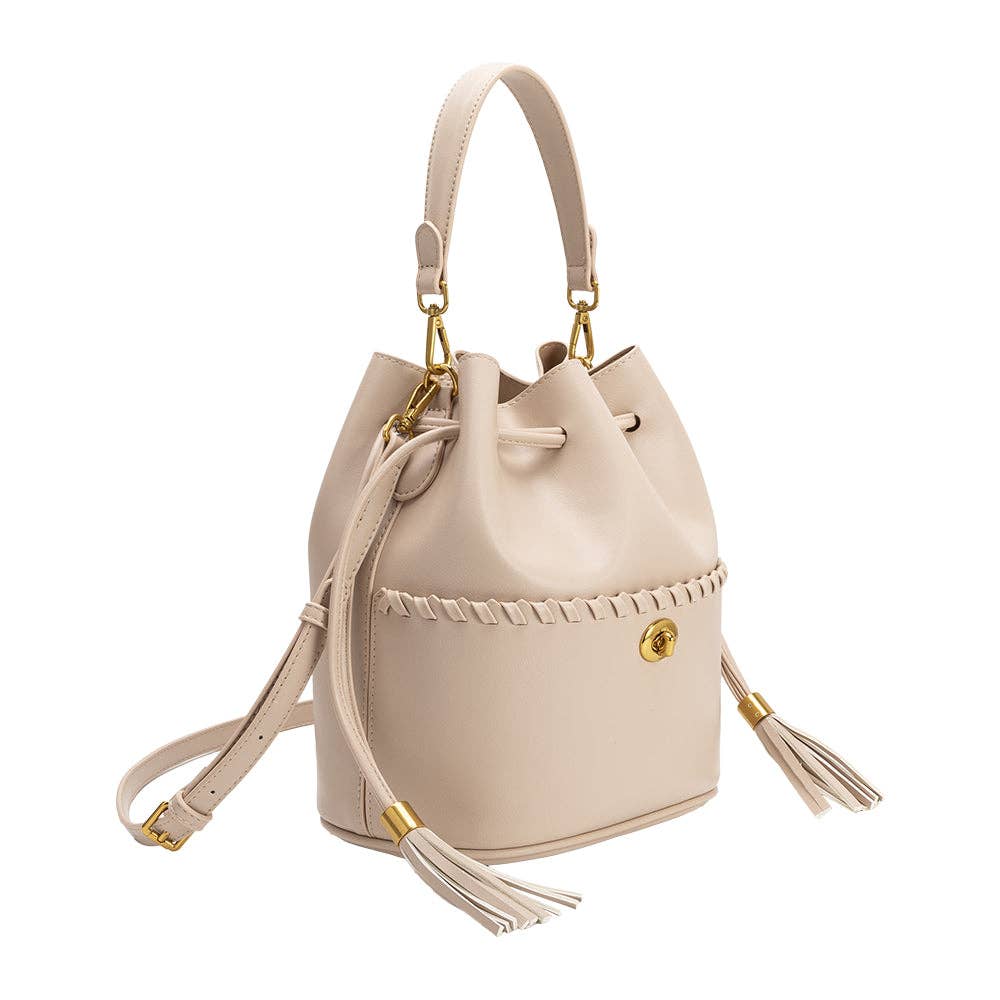 Janae Bone Recycled Vegan Leather Top Handle Bag